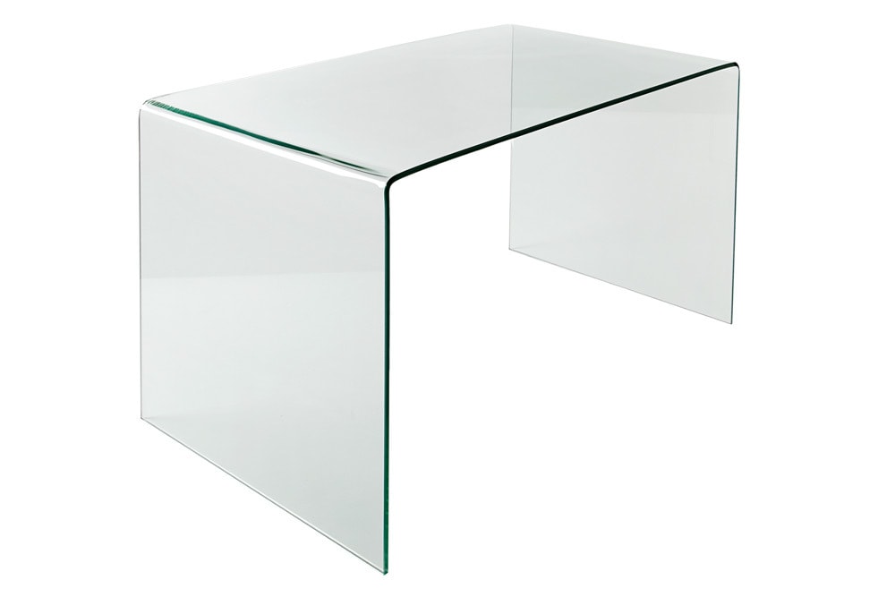 Extravaganter Glas Schreibtisch FANTOME 120cm transparent Esstisch Ganzglastisch