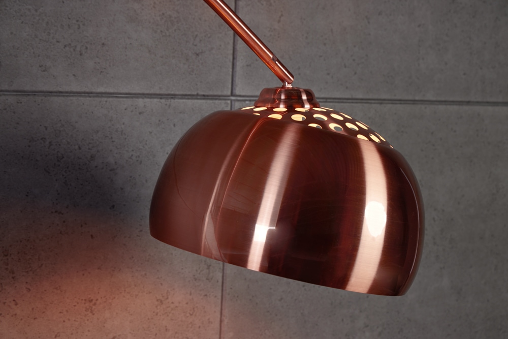 Ausziehbare Bogenlampe LOUNGE DEAL 170-210cm kupfer Stehlampe