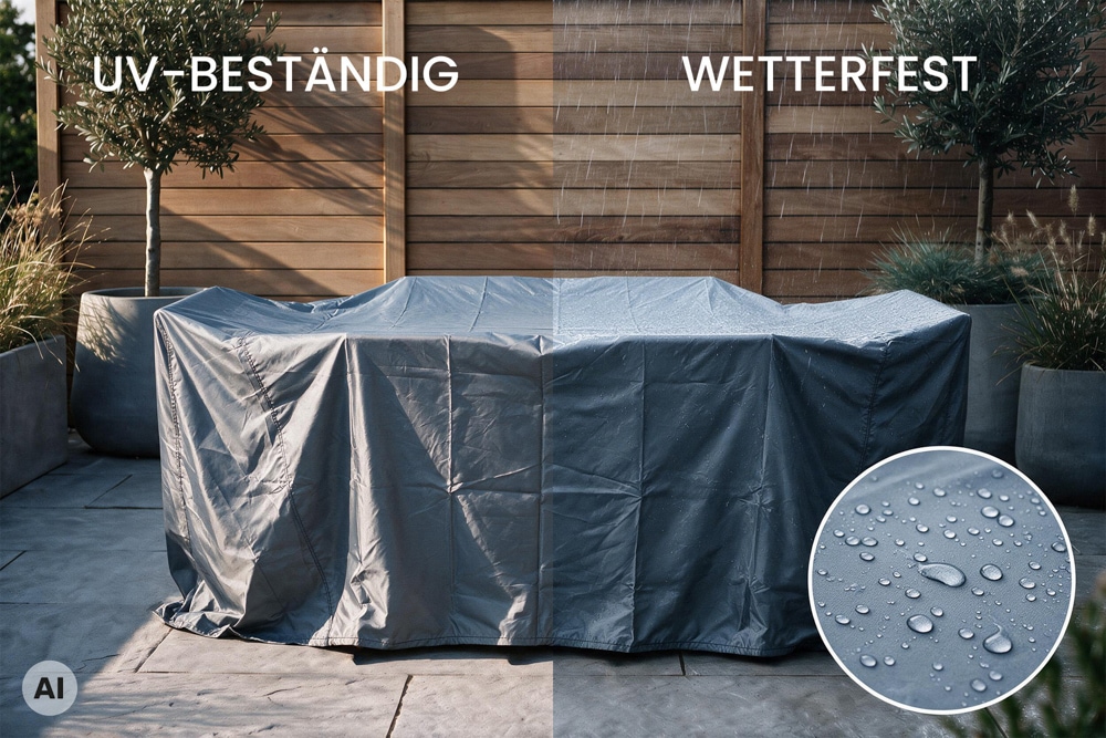 Rechteckige Schutzhaube PRESTIGE PROTECT 220cm anthrazit Abdeckung Sitzgruppe