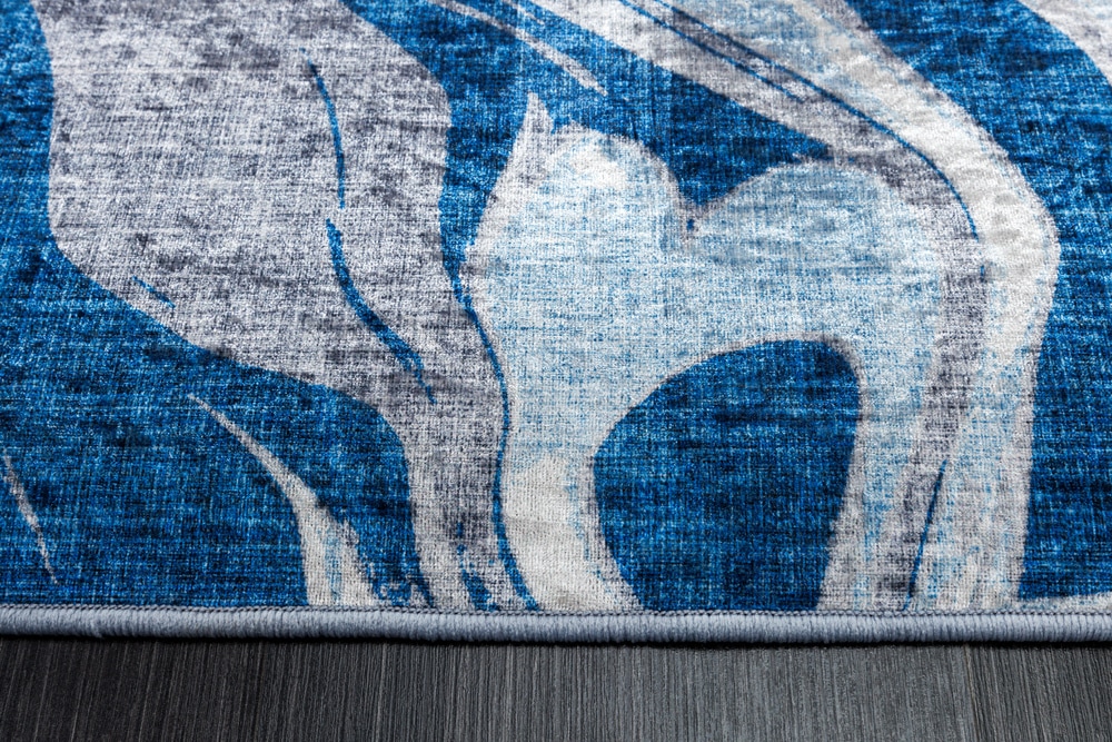 Moderner Teppich ART RUGS 230x160cm grau blau weiß Flachgewebe Indoor