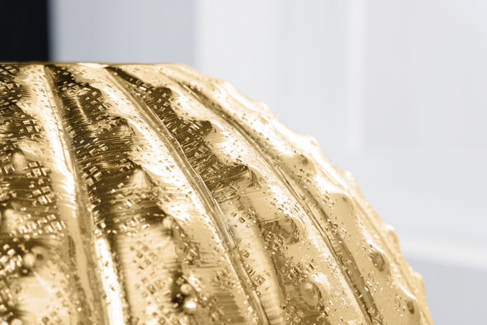 Design Deko Vase ABSTRACT 30cm gold Handarbeit Hammerschlag