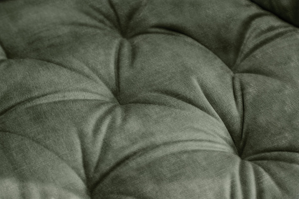 Drehbarer Stuhl THE DUTCH COMFORT dunkelgrün Samt mit Armlehnen Modern Design