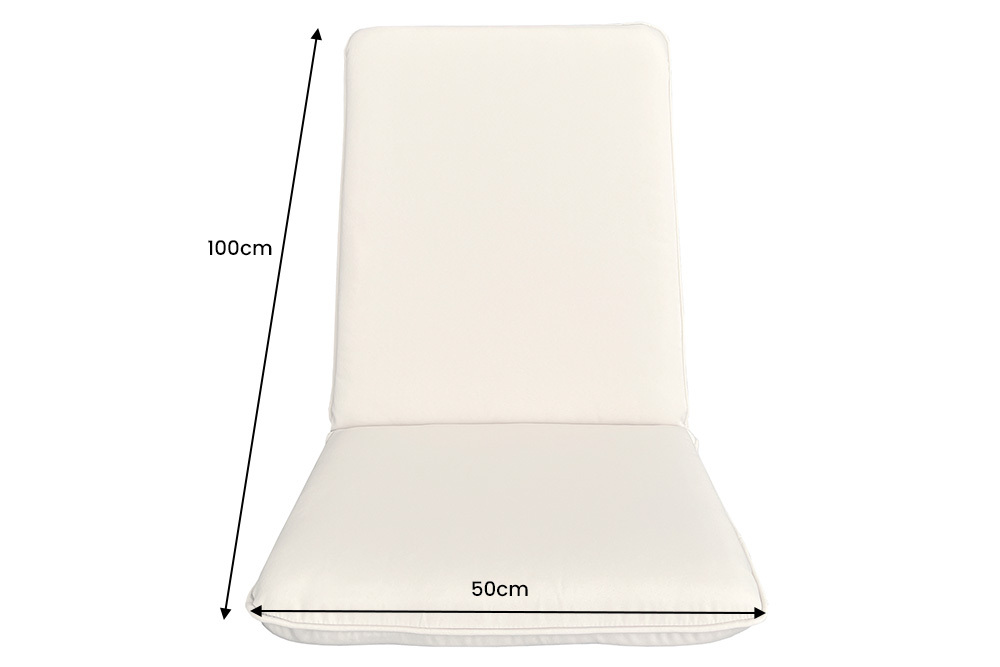 Outdoor Sitzkissen COMFORT LINE 50x100cm beige für Niedriglehner-Stuhl Polsterauflage