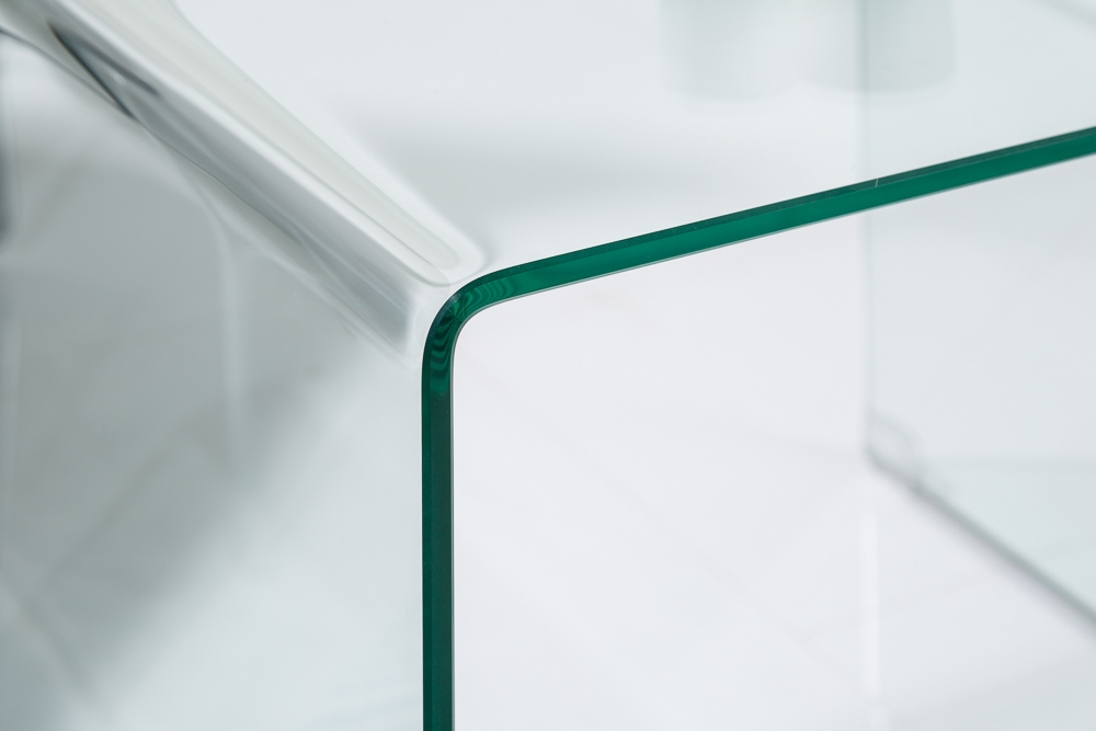 Design 3er Set Glas Couchtisch FANTOME 60cm Beistelltische transparent