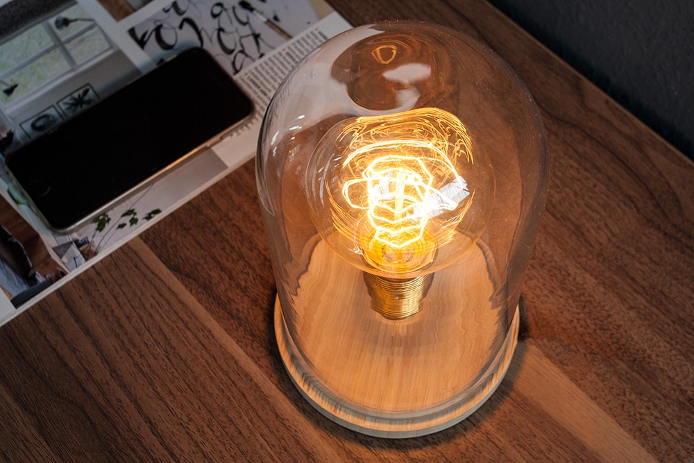 Industrial Tischlampe EDISON 22cm Glühbirne Tischleuchte