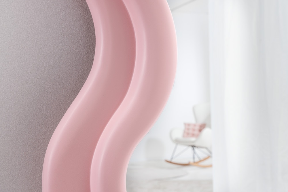 Design Wandspiegel CURVY 160cm rosa