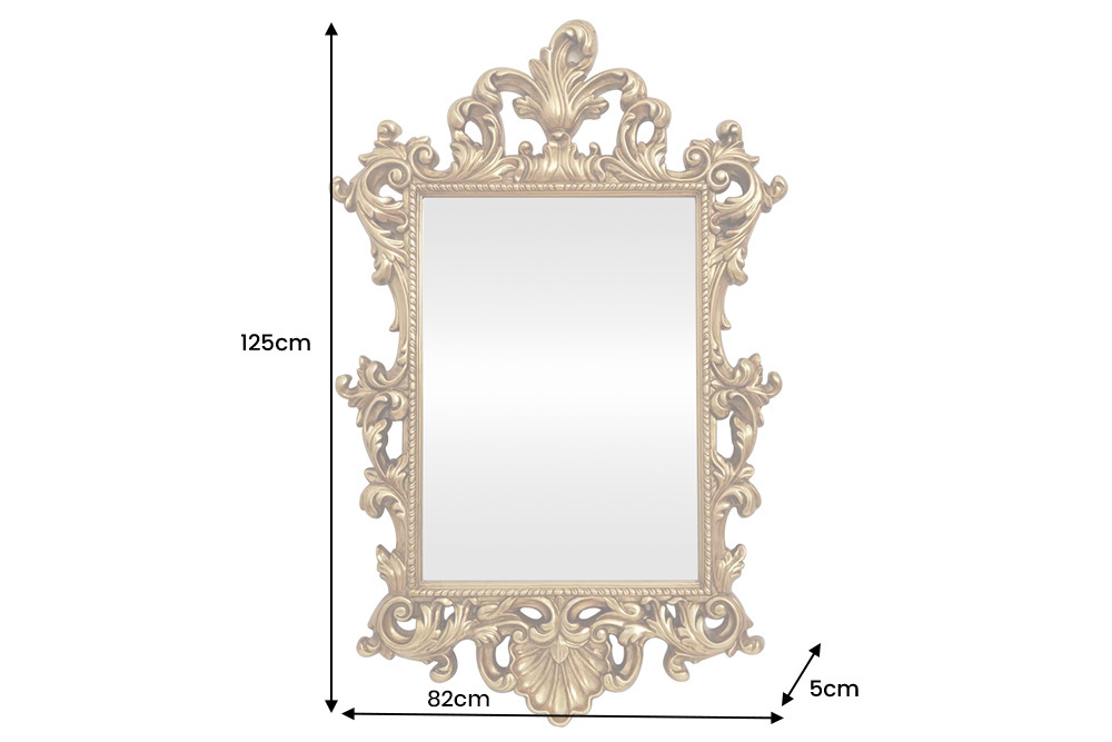 Design Wandspiegel OPULENT 125cm gold detailreiche Rahmenverzierung Modern Barock » Jetzt kaufen