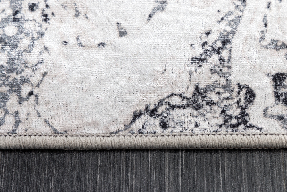 Design Teppich ART RUGS 230x160cm weiß grau Flachgewebe Indoor