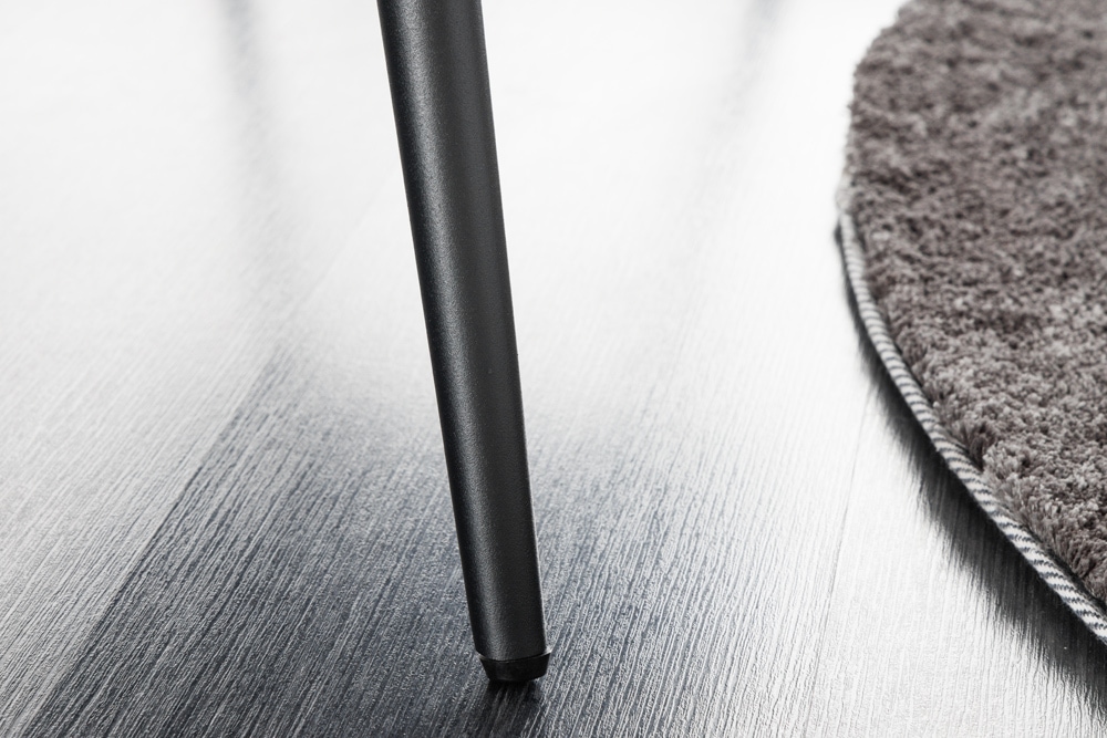 Design Sitzbank BOUTIQUE 100cm dunkelgrau Cord schwarze Metallbeine