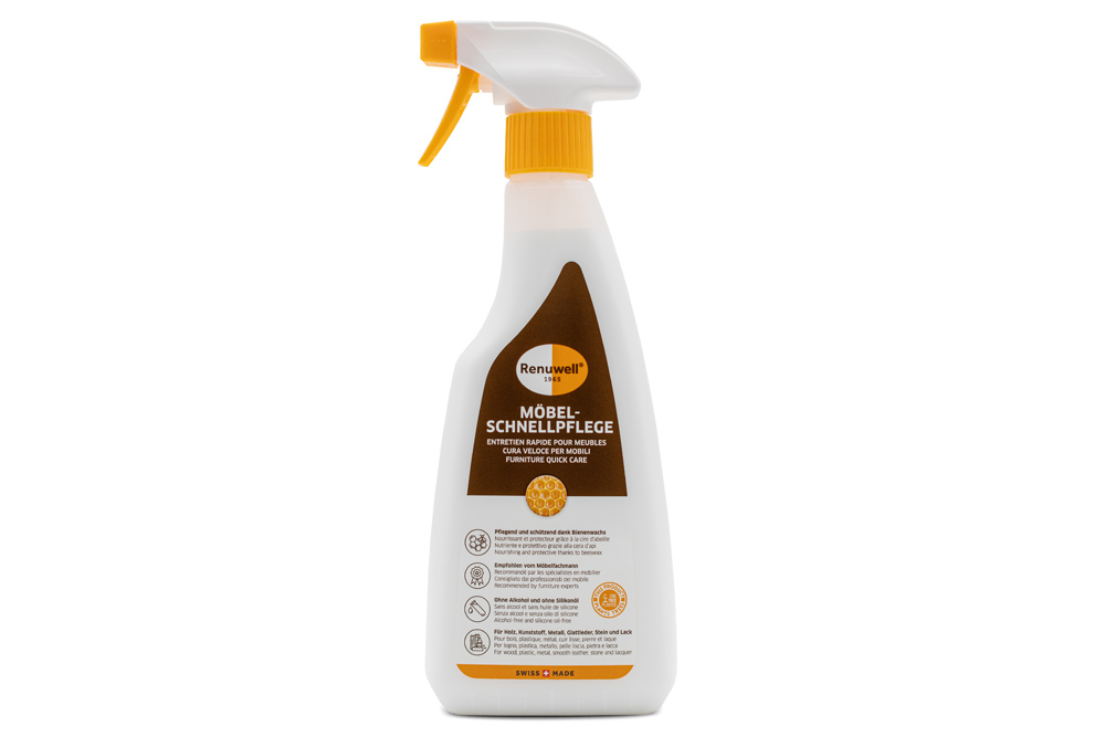 Renuwell MÖBEL SCHNELLPFLEGE 500ml Pflegemittel für Holzmöbel Metall Stein