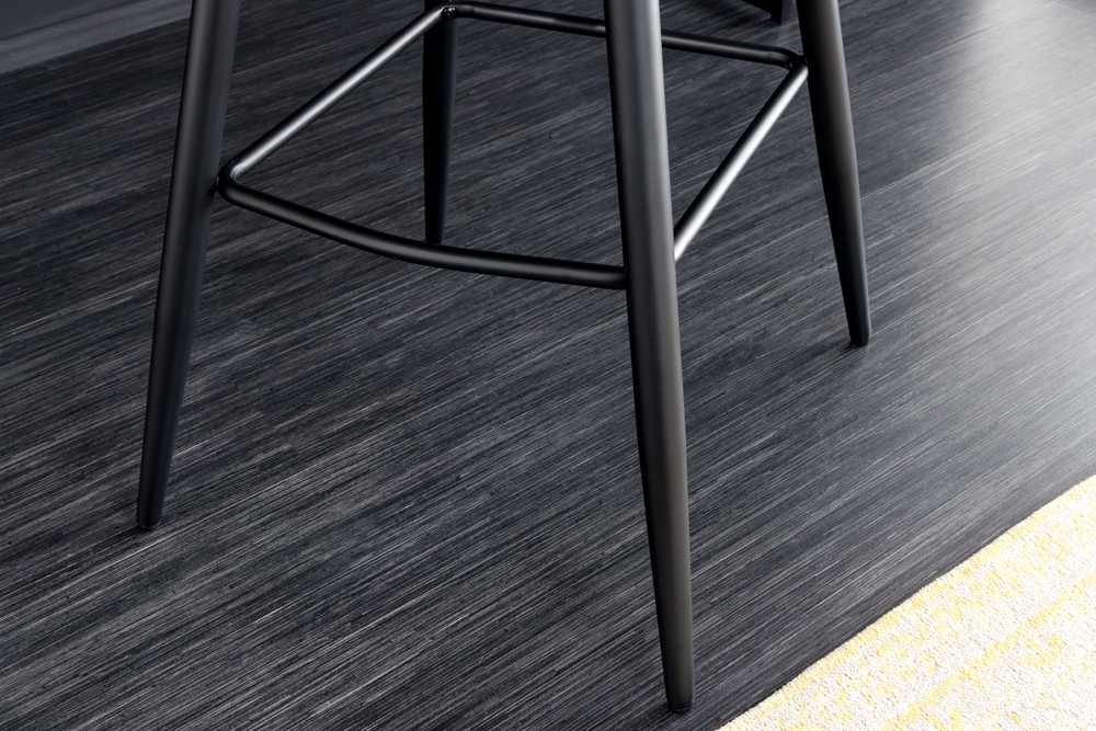Design Barhocker EUPHORIA dunkelgrün Samt schwarze Metallbeine Barstuhl mit Lehne
