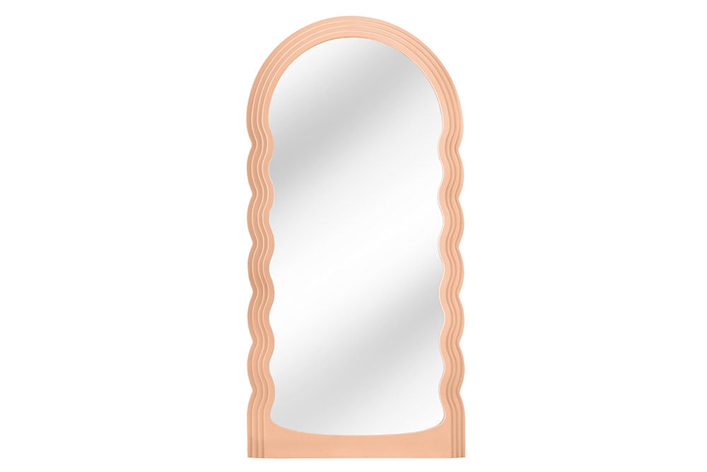 Design Wandspiegel WAVE 160cm apricot Pastell Rundbogen Spiegel