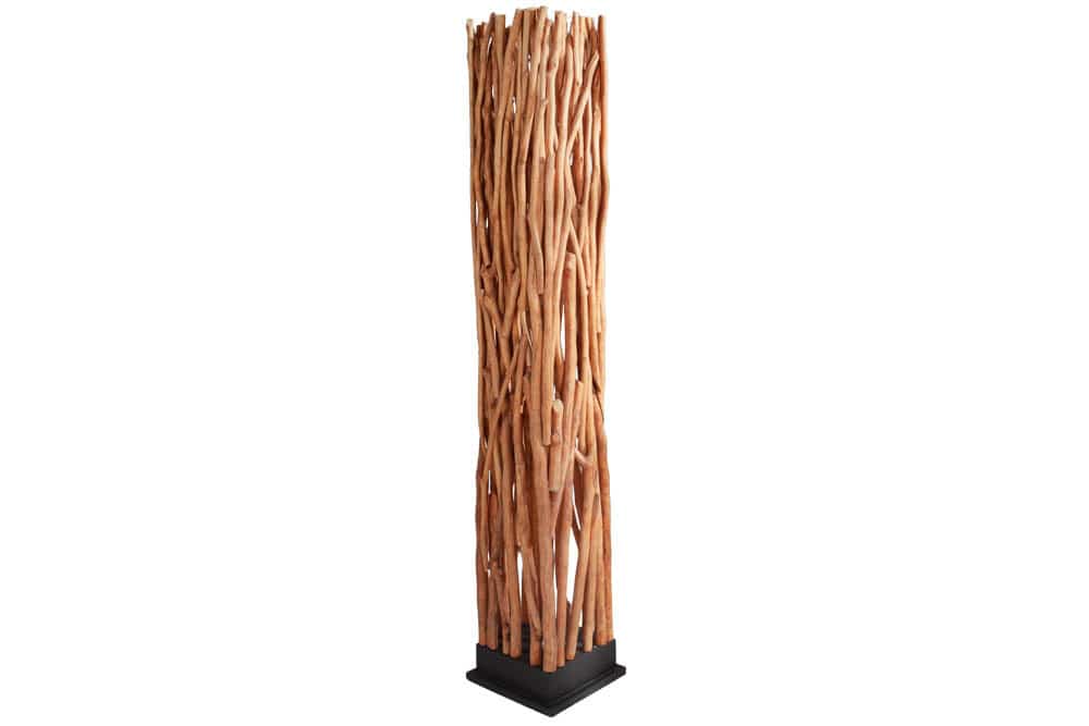 Handgefertigte Stehlampe NATURE ART 173cm aus Longan-Massivholz