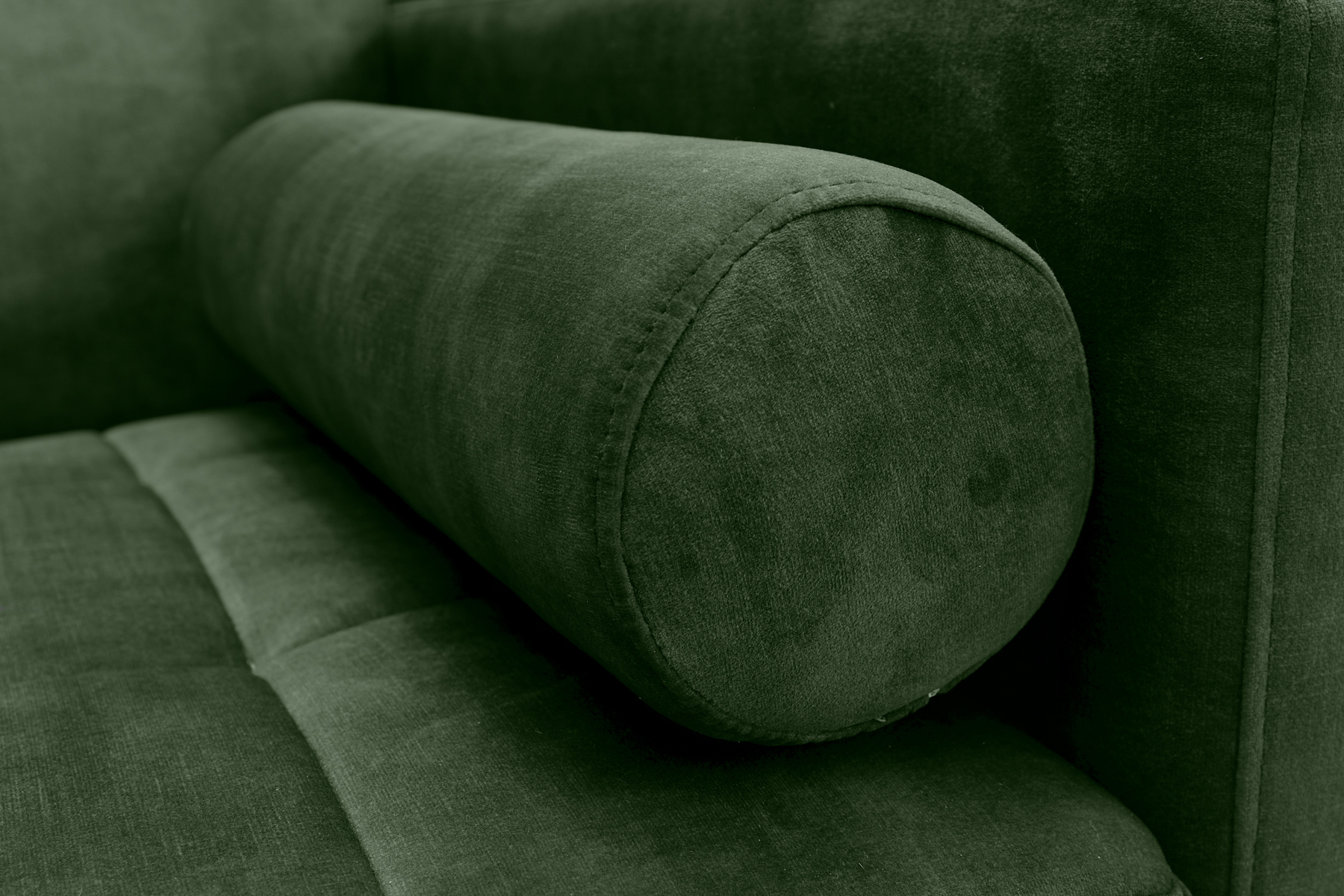 Modernes Schlafsofa COUTURE 200cm grün Microvelours 3-Sitzer Couch mit Schlaffunktion
