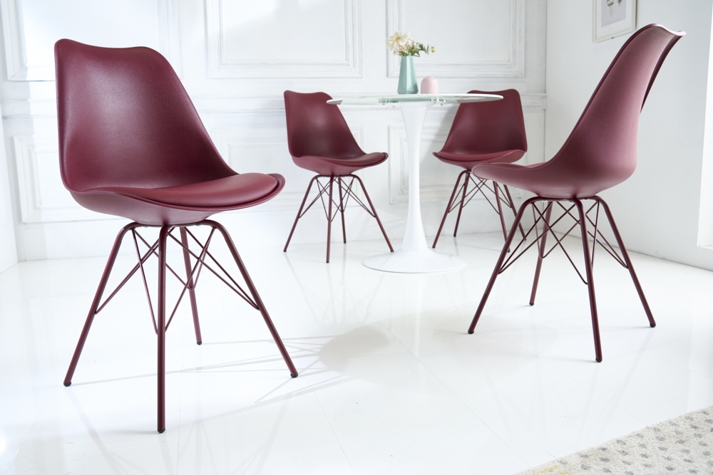 Retro Stuhl SCANDINAVIA MEISTERSTÜCK rot