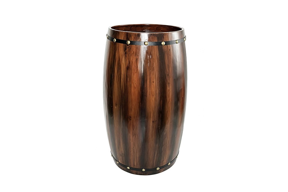 Massives Weinregal BODEGA 80cm coffee braun Pinie Fass-Bartisch für 23 Flaschen