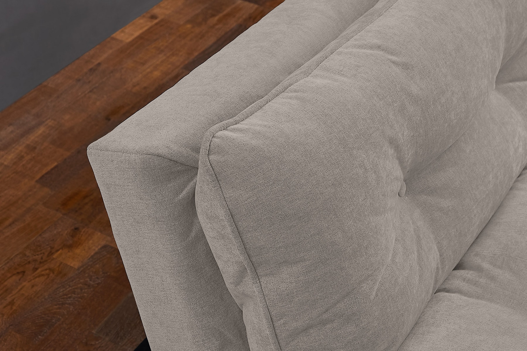 Modernes Schlafsofa COCOONING 190cm beige Chenillestoff 3-Sitzer Couch