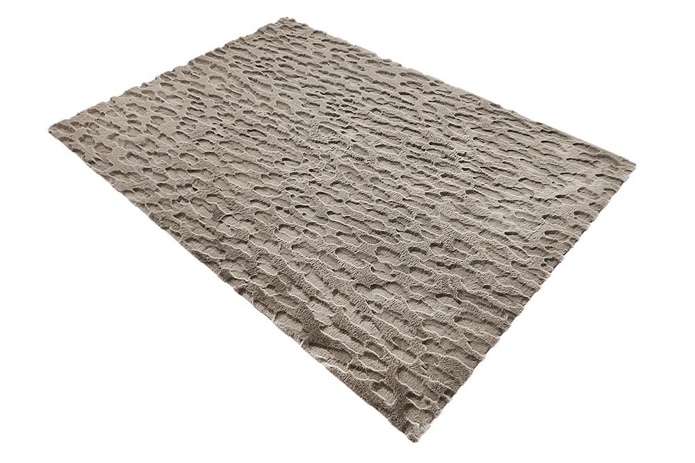 3D Hochflor Teppich DUNE 230x160cm taupe Hoch-Tief-Effekt