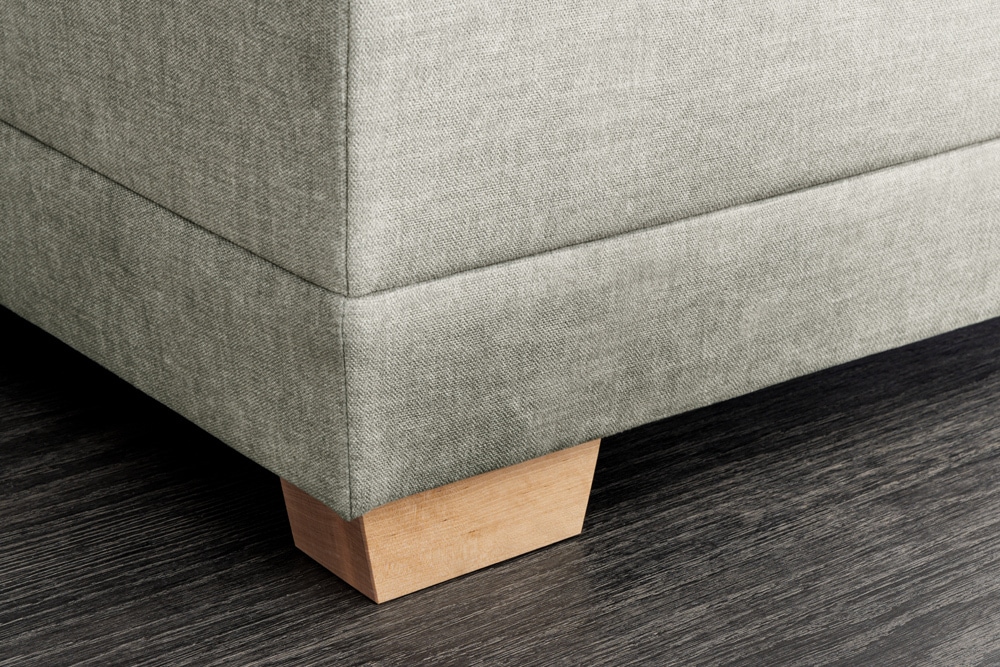 Modernes Ecksofa NORWAY 250cm taupe Vogue Velours Samt Schlafsofa mit Stauraum