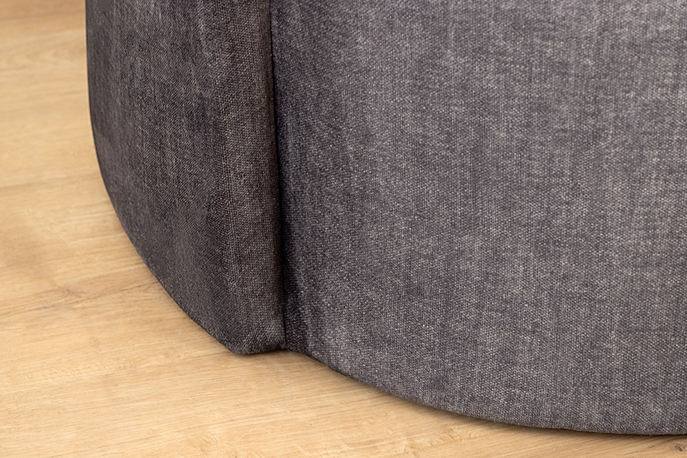 Extravagantes Sofa ELEMENTAL 180cm graphit grau Samt 2-Sitzer Couch organische Form