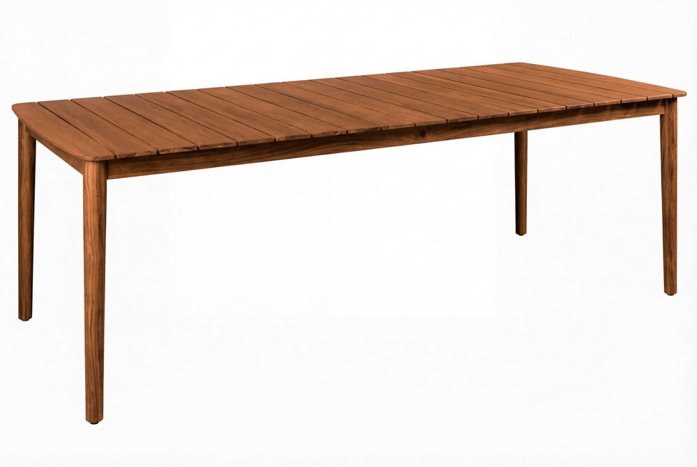 Wetterfester Gartentisch KOPENHAGEN 220cm braun Akazie honey finish Massivholz Outdoor