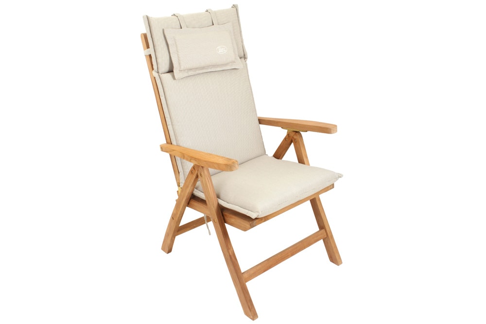 Outdoor Kissen ROG 46x119cm beige Sitzkissen Polster-Auflage für Hochlehner Outdoor Kissen ROG 46x119cm beige Sitzkissen Polster-Auflage für Hochlehner