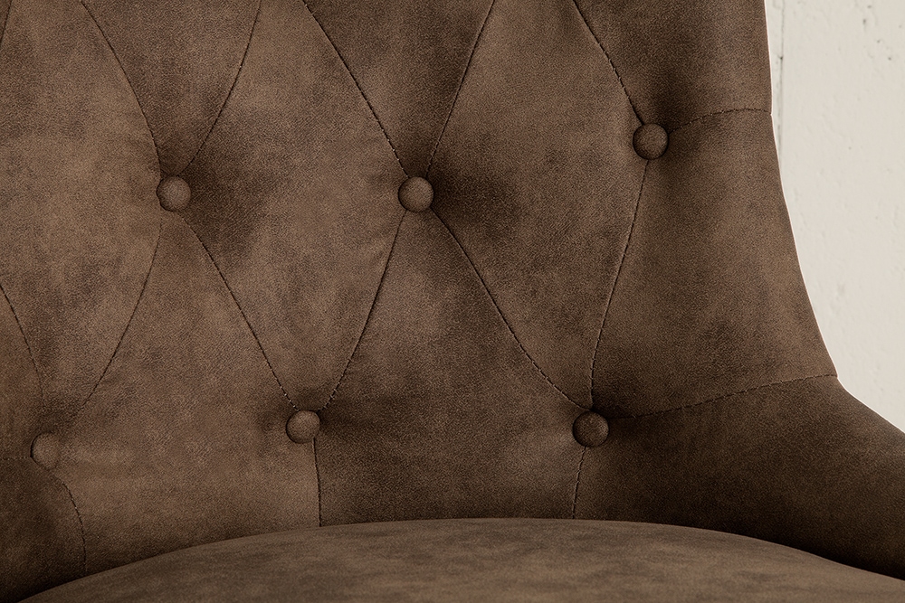 Höhenverstellbarer Bürostuhl VICTORIAN vintage taupe mit Armlehne