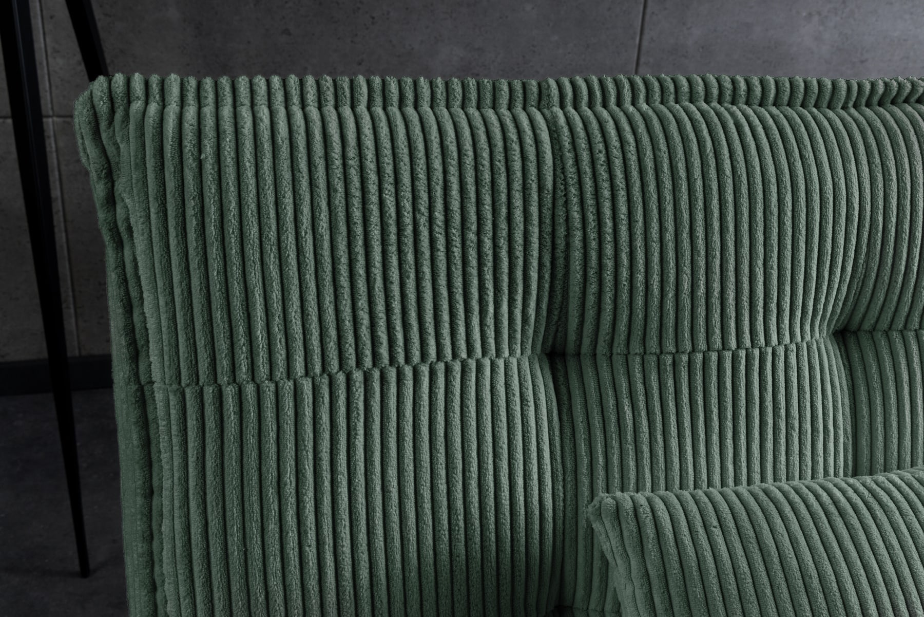 Modernes Schlafsofa JAZZ 190cm grün Cord 3-Sitzer Couch