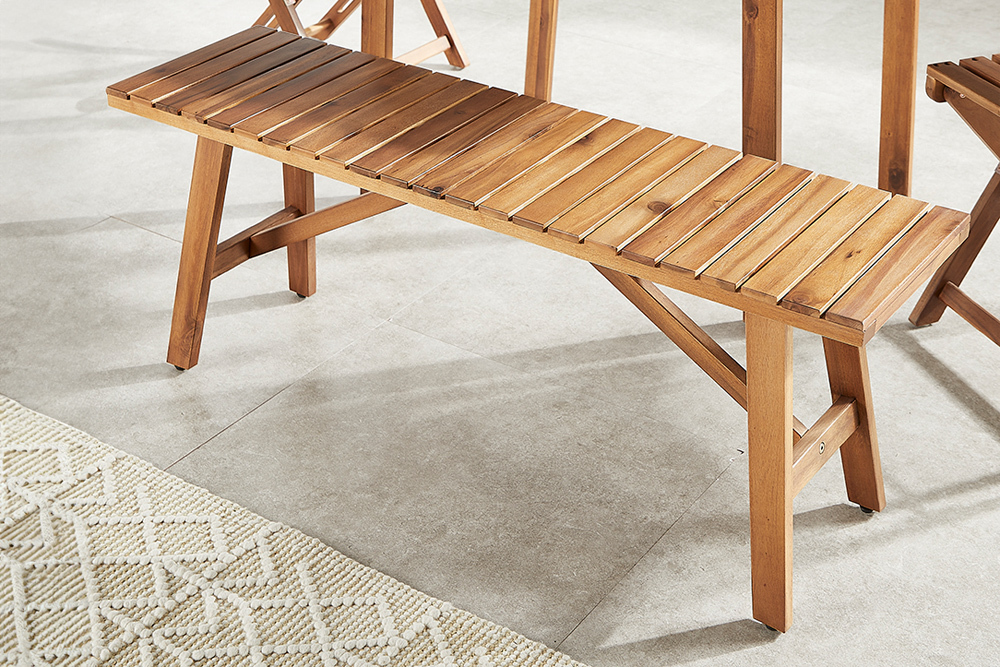 Outdoor Sitzbank BALI 110cm natur honey Akazienholz wetterfest Balkonbank Outdoor Sitzbank BALI 110cm natur honey Akazienholz wetterfest Balkonbank