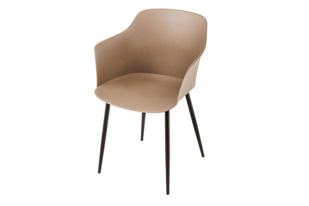 Nachhaltiger Design Stuhl UPCYCLING ME braun 70% Kaffeefaser Indoor Outdoor
