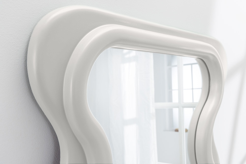 Design Wandspiegel CURVY 160cm weiß
