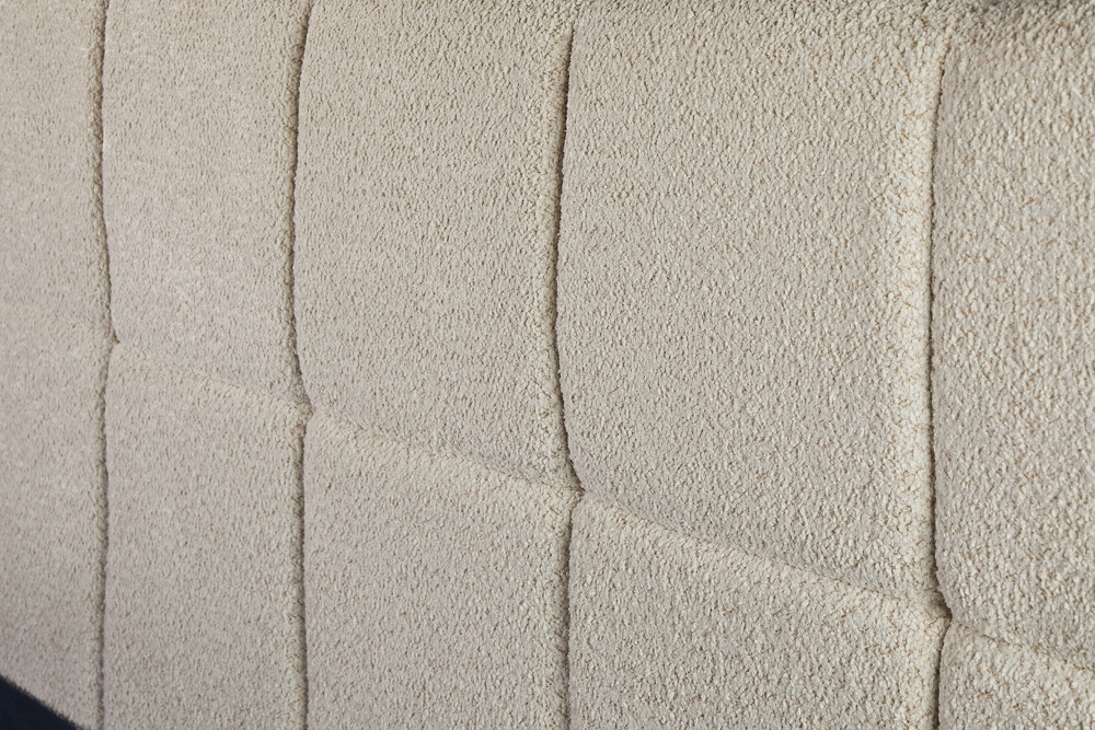Modernes Boxbett PRESTIGE 180x200cm creme Bouclé mit Stauraum und Lattenrost