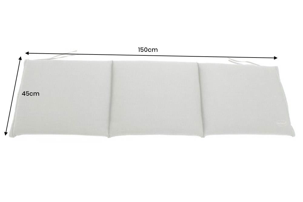 Outdoor Kissen ROG 45x150cm beige Sitzkissen Polster-Auflage für 3-Sitzer Bank
