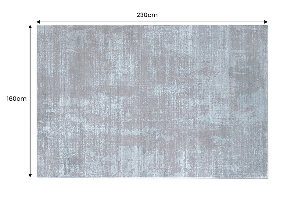 Moderner Teppich SOFT TOUCH 230x160cm blau Kurzflor Indoor-Teppich