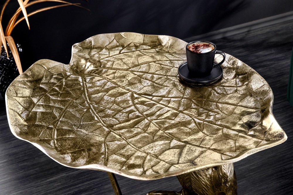 Design Beistelltisch WILDLIFE MONKEY 60cm gold antik Metall handmade