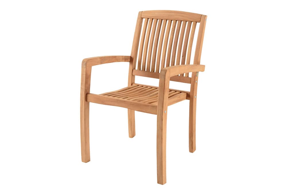 Massiver Gartenstuhl EMPIRE TEAK natur Teakholz stapelbar