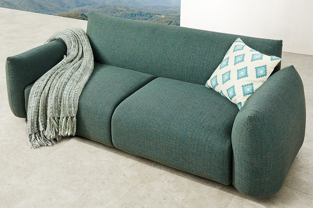 In- und Outdoor Sofa SEAHAWK 205cm türkis Aluminium Olefin wetterfest 2-Sitzer Couch