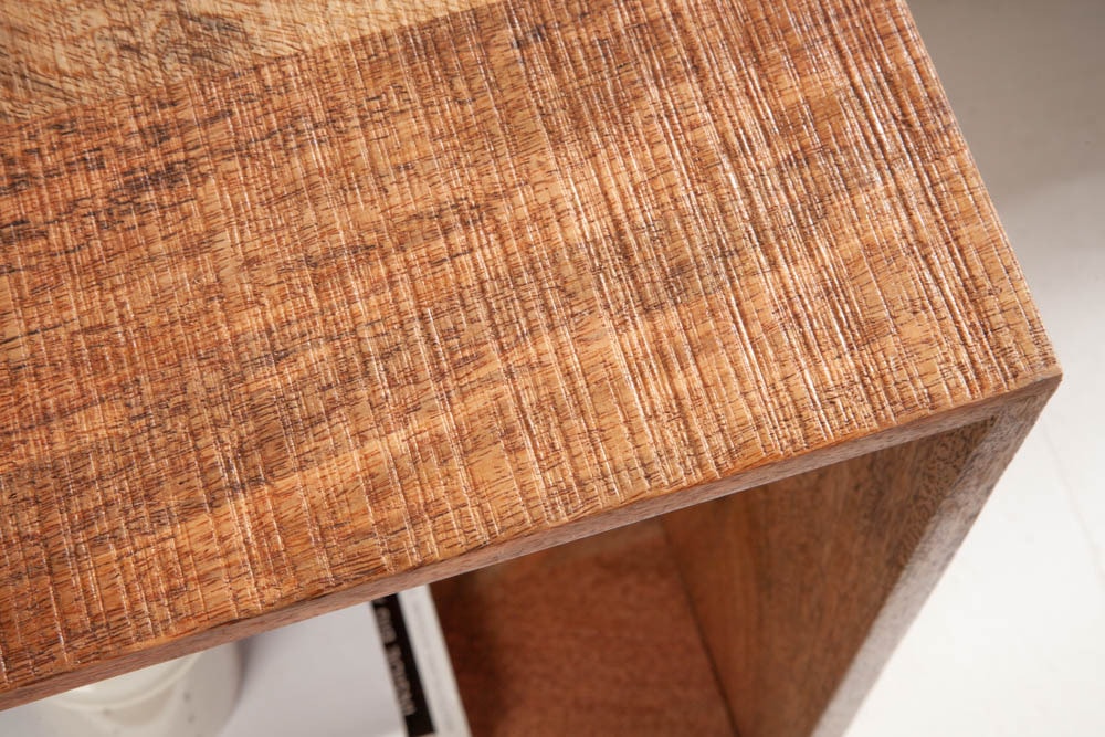 Handgearbeiteter Beistelltisch MAKASSAR 45cm natur Mangoholz Massivholz Nachttisch Regal