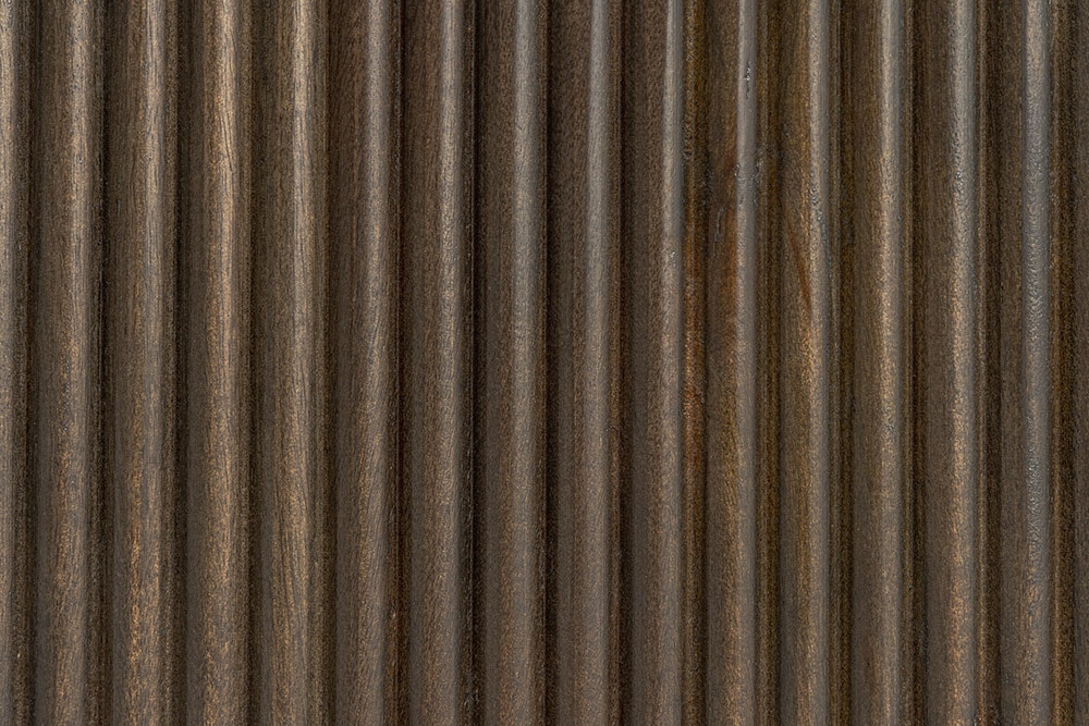 Design Esstisch GRAND 200cm dunkelbraun Mangoholz Bootsform mit Sockel
