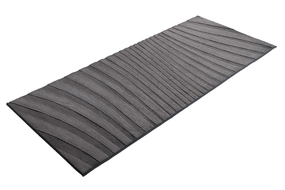 3D strukturierter Teppich WAVE 200x80cm anthrazit Kurzflor Indoor Teppichläufer