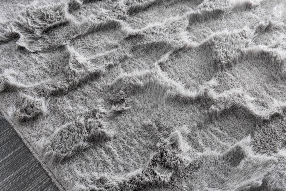 3D Hochflor Teppich DUNE 230x160cm anthrazit Hoch-Tief-Effekt