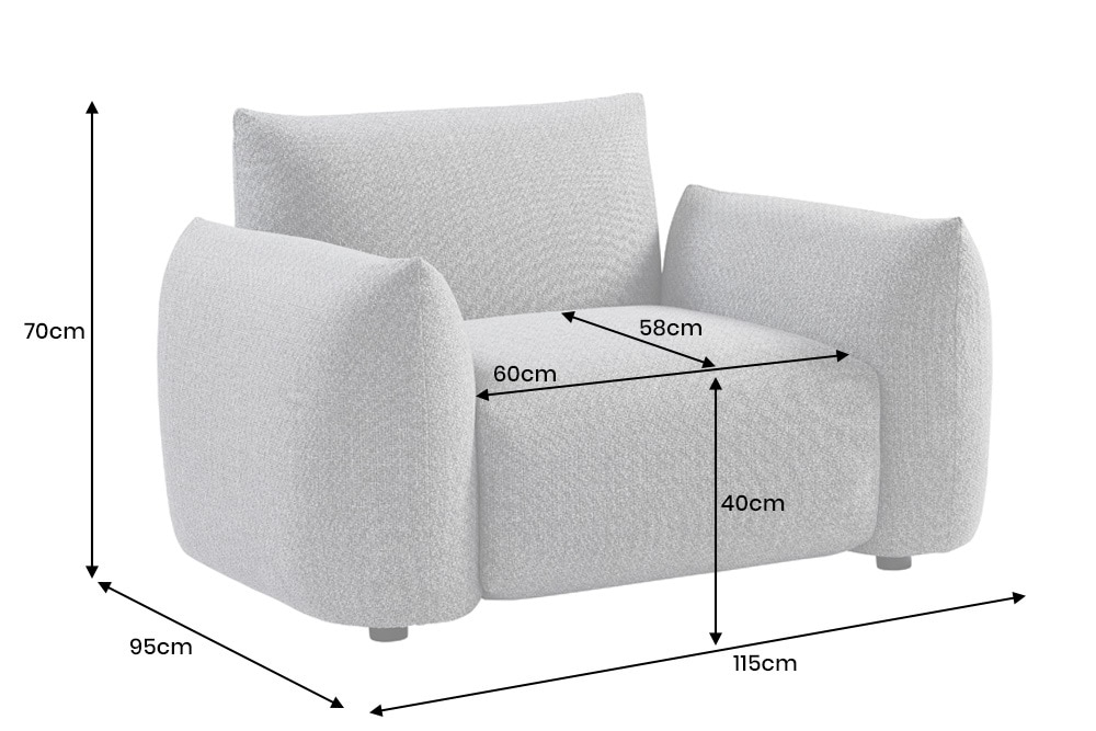 In- und Outdoor Gartensessel SEAHAWK anthrazit Aluminium Olefin 1-Sitzer Sofa wetterfest