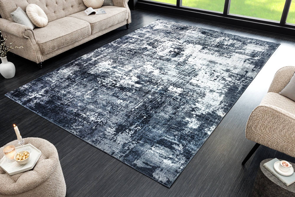 Design Teppich MODERN ART 230x160cm grau anthrazit Kurzflor Indoor-Teppich