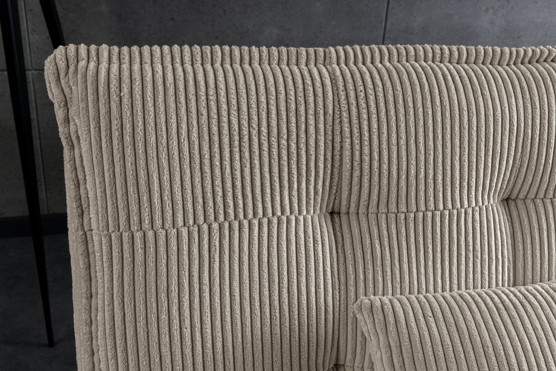 Modernes Schlafsofa JAZZ 190cm greige Cord 3-Sitzer Couch