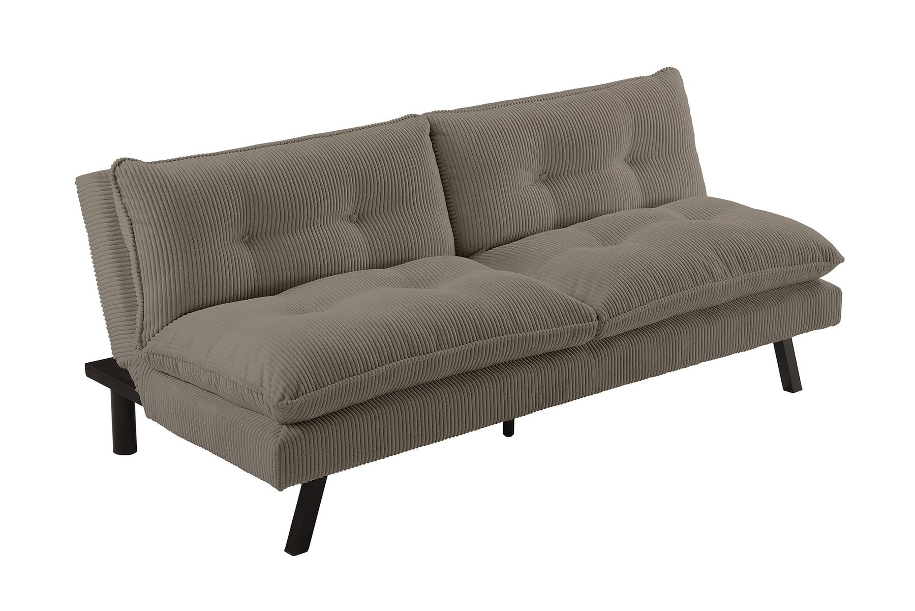 Modernes Schlafsofa COCOONING 190cm greige Cord 3-Sitzer Couch
