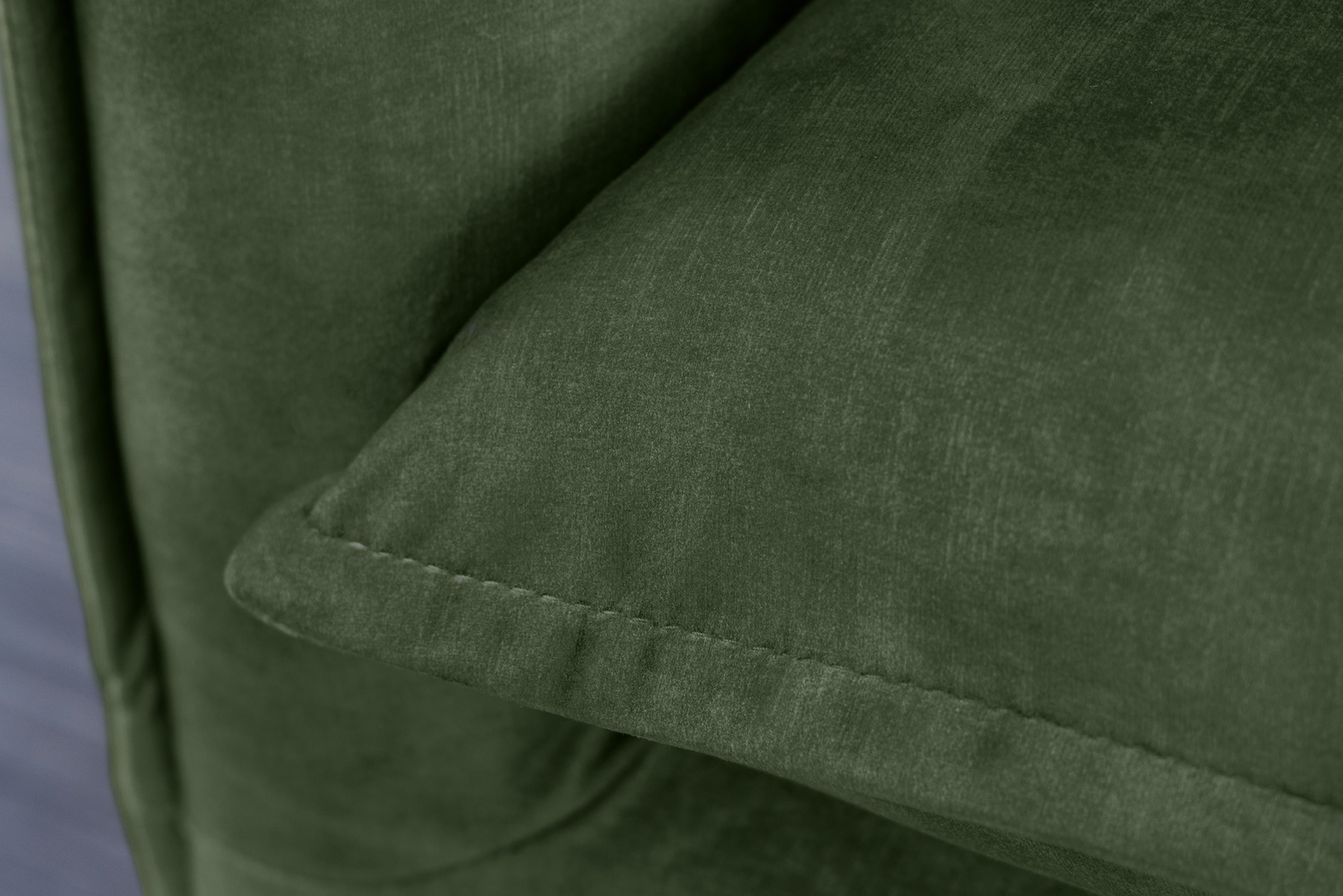 Großes 3-Sitzer Sofa HEAVEN 200cm dunkelgrün Samt Federkern waschbarer Bezug Hussensofa Couch