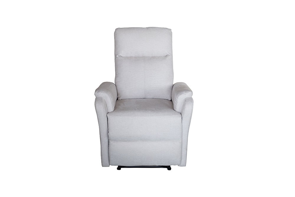 Exklusiver 1er Kinosessel HOLLYWOOD beige Strukturstoff elektrische Liegeposition