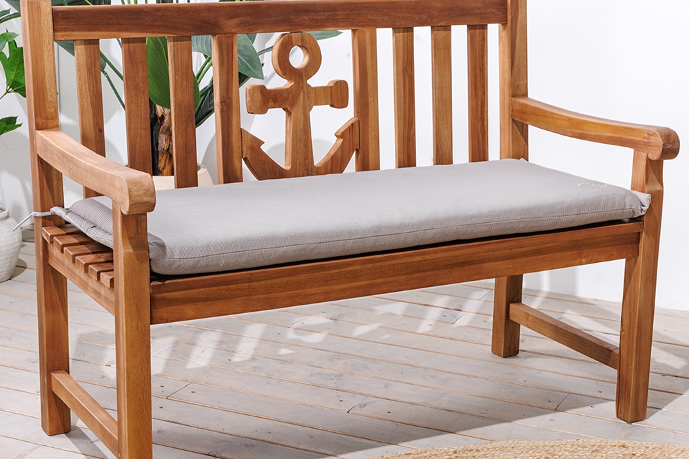 Outdoor Kissen ROG 45x110cm taupe Sitzkissen Polster-Auflage für 2-Sitzer Bank
