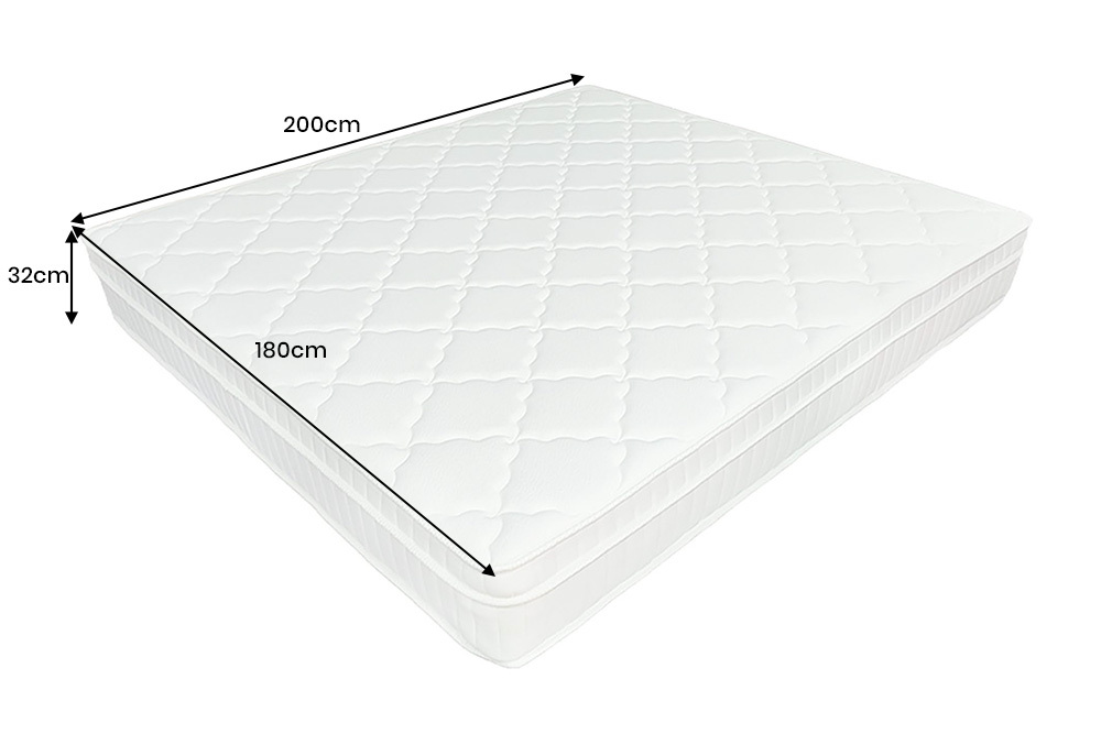 Ergonomische Matratze mit Topper CLOUD FLEX 180x200cm Tonnentaschenfederkern 7-Zonen