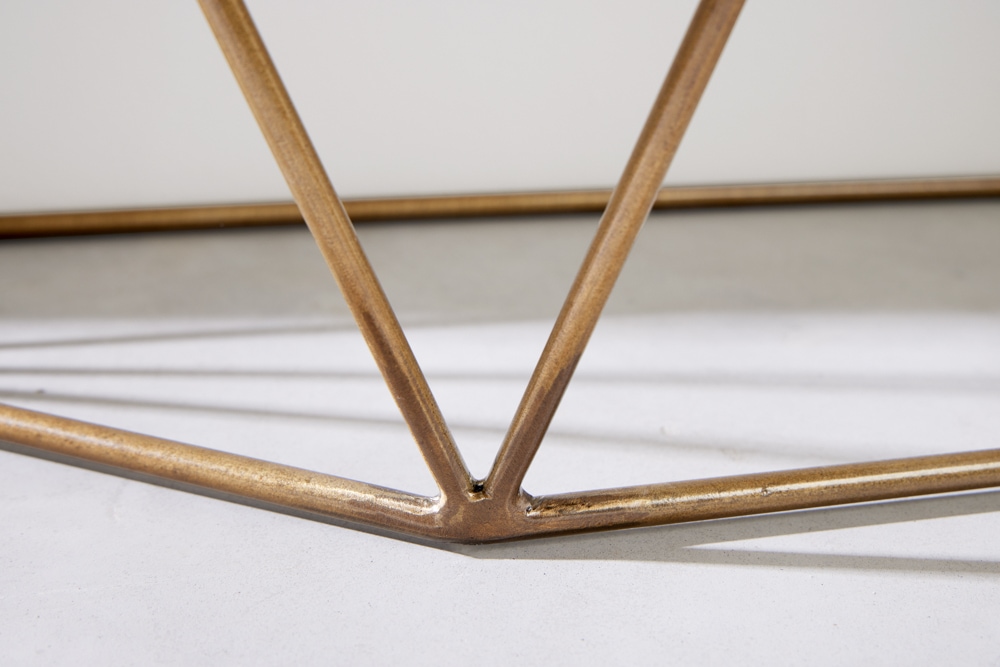 Filigrane Konsole DIAMOND 90cm Mango messing Massivholz Metall